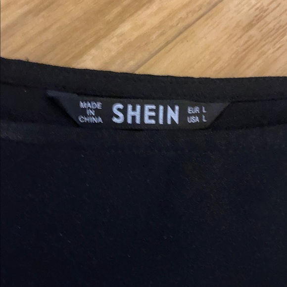 CJ Banks Cream Pants and Shein Black Top Ensemble - Picture 8 of 9